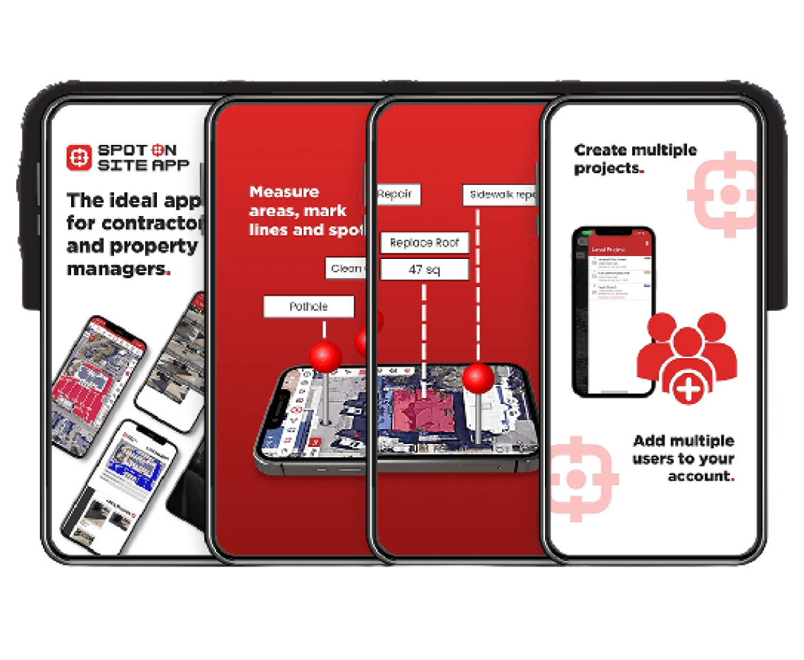 SpotOnSite app product screens