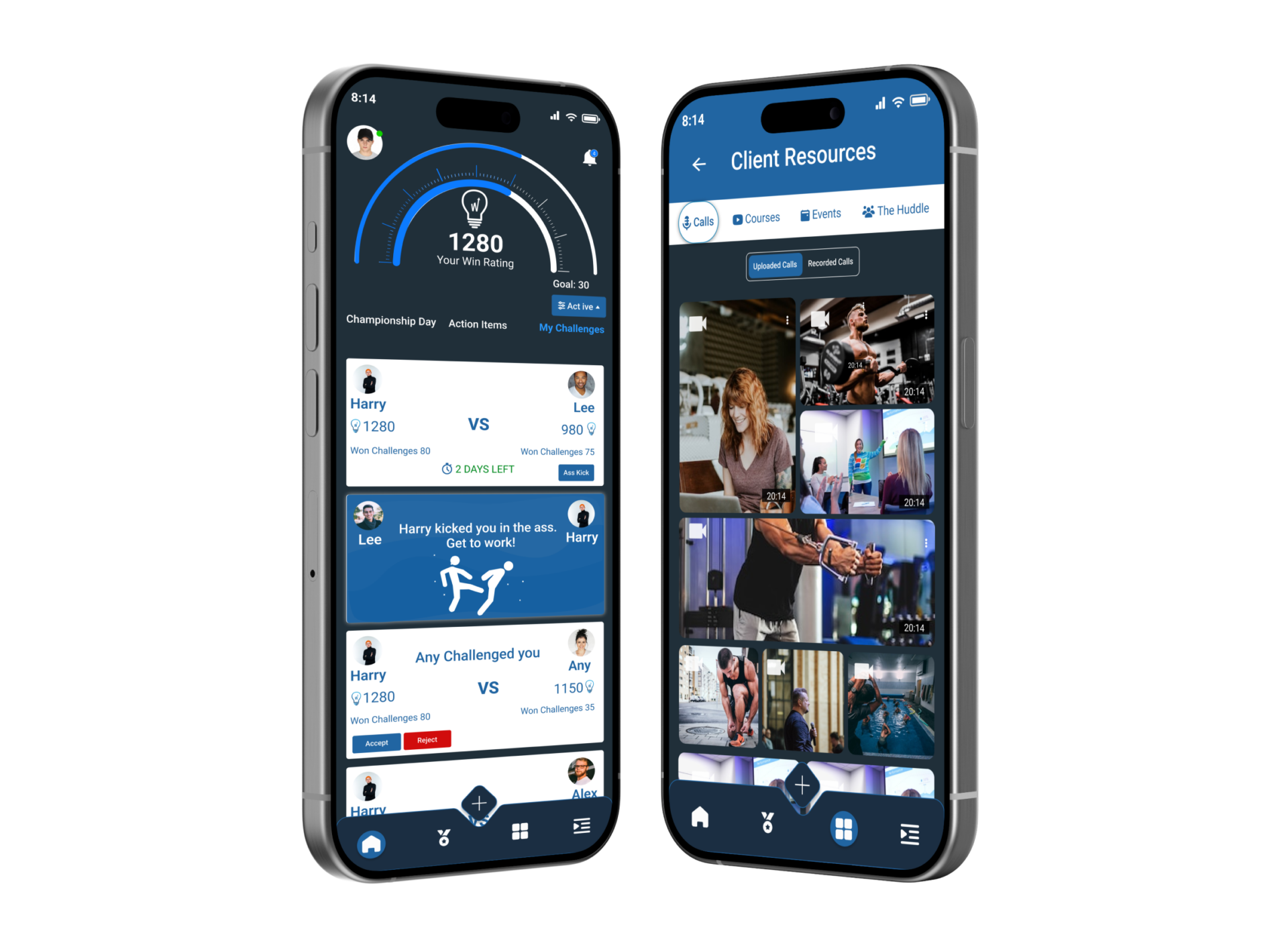 WinRate Consulting app product screens
